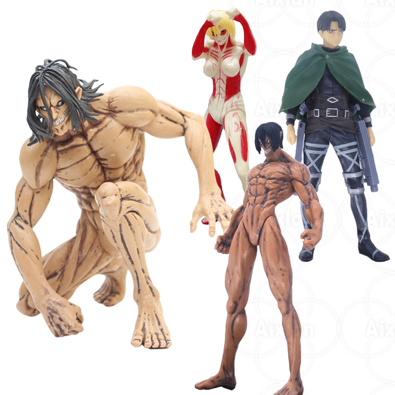 15cm The Founding Titan Figurine Levi Ackerman Figure Attack on Titan Anime Figure Eren Jaeger Shingeki 3 - Attack On Titan Plush