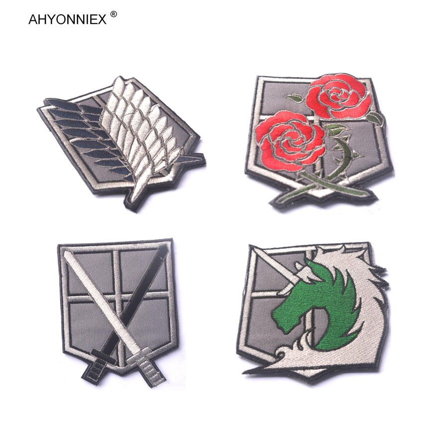1PC PVC 3D Attack On Titan Wings Of Liberty Investigation Corps Embroidery Badges Patch Military Tactical 2 - Attack On Titan Plush