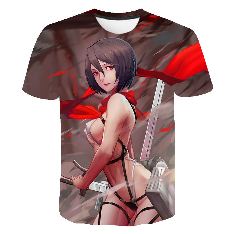 2023 New Anime Attack On Titan 3D Print T shirt Fashion Streetwear Men Women Sport Casual 3 - Attack On Titan Plush