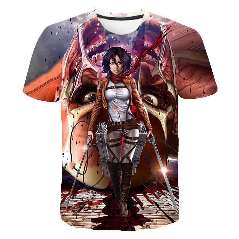 2023 New Anime Attack On Titan 3D Print T shirt Fashion Streetwear Men Women Sport Casual 5 - Attack On Titan Plush