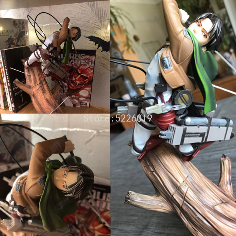 28cm Attack on Titan Levi Ackerman Anime Figure ARTFX J Mikasa Ackerman Action Figure Shingeki no 2 - Attack On Titan Plush