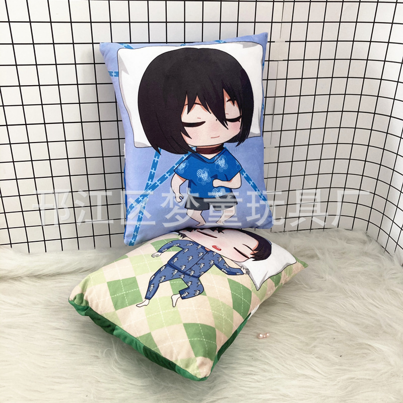 35X26cm Anime Attack on Tittan Plush Pillow Armin Arlert Eren Yeager Soft Stuffed Dolls Toy Cute 3 - Attack On Titan Plush