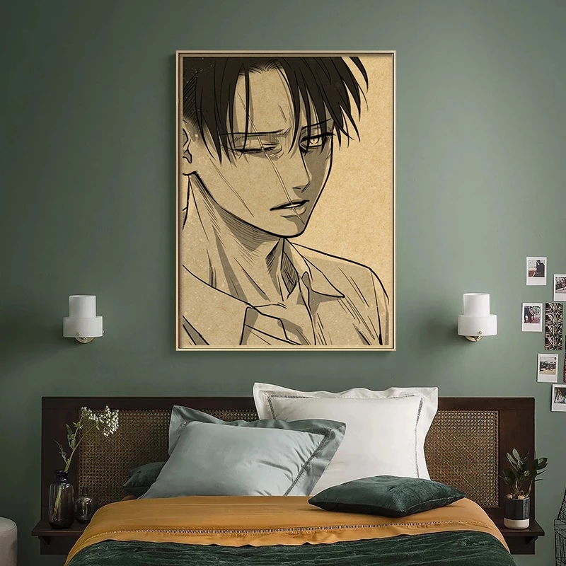Japanese Anime Attack on Titan Levi Ackerman Canvas Painting Posters Prints Wall Art Picture for Living 1 - Attack On Titan Plush