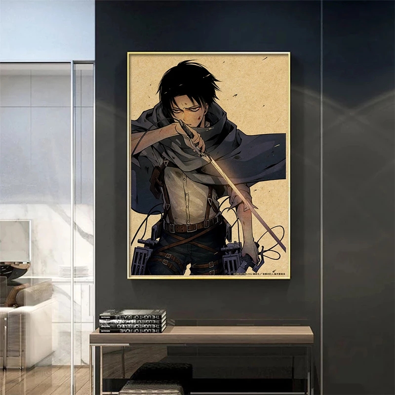 Japanese Anime Attack on Titan Levi Ackerman Canvas Painting Posters Prints Wall Art Picture for Living 3 - Attack On Titan Plush