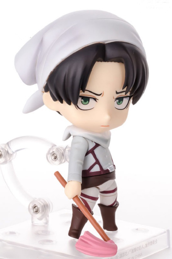 NEW hot 10cm Attack on Titan Levi Rivaille Rival Ackerman mobile cleaner 417 Action figure toys 3 - Attack On Titan Plush