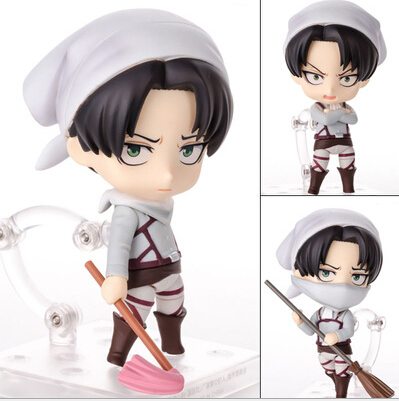 NEW hot 10cm Attack on Titan Levi Rivaille Rival Ackerman mobile cleaner 417 Action figure toys - Attack On Titan Plush