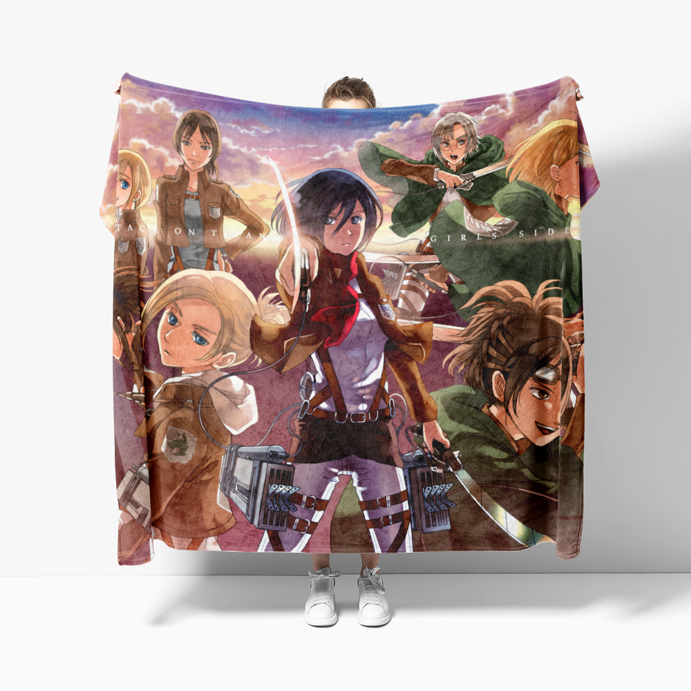 anime attack on titan soft flannel blankets breathable super warm bedding and travel blankets customizable bed 1 - Attack On Titan Plush