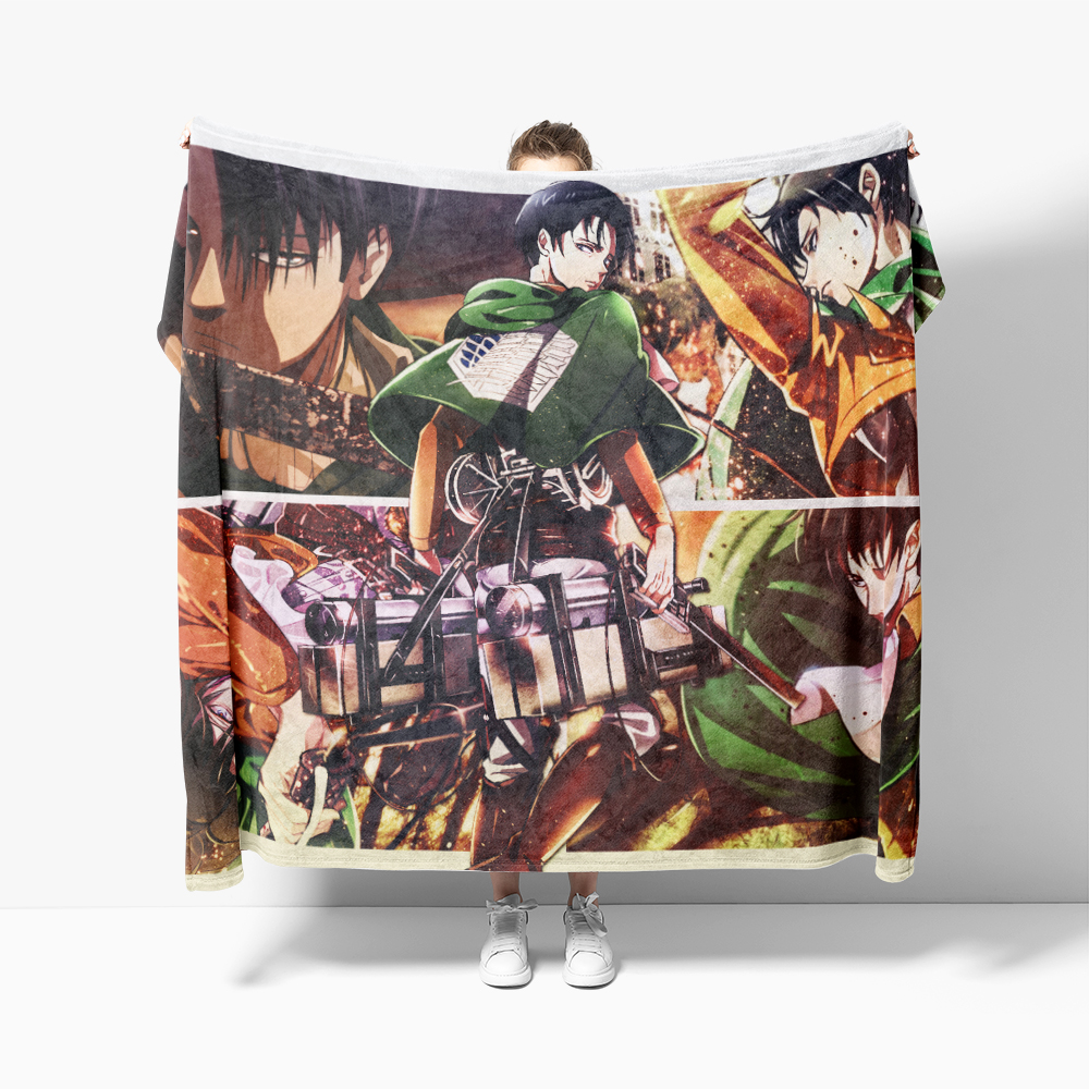 anime attack on titan soft flannel blankets breathable super warm bedding and travel blankets customizable bed 5 - Attack On Titan Plush
