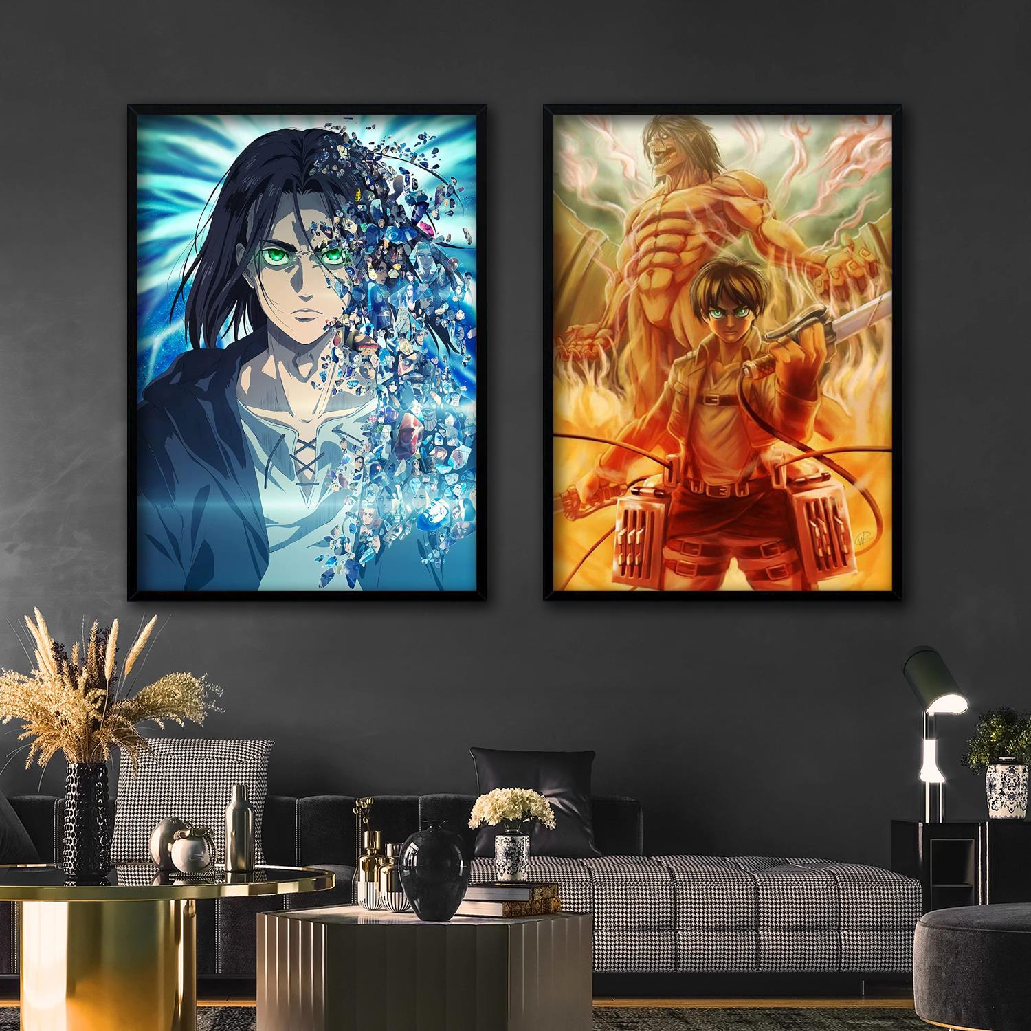 manga plus attack on titan poster Decorative Painting Canvas 24x36 Poster Wall Art Living Room Posters - Attack On Titan Plush